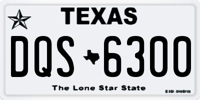 TX license plate DQS6300