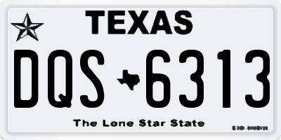 TX license plate DQS6313