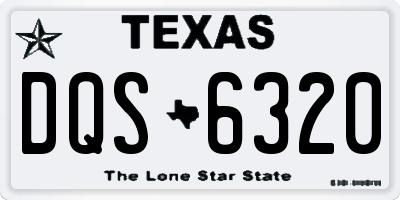 TX license plate DQS6320