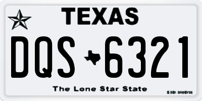 TX license plate DQS6321