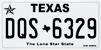 TX license plate DQS6329