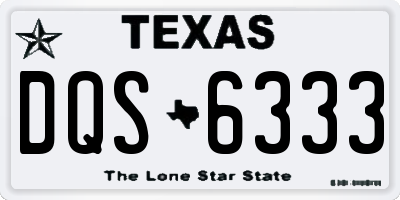 TX license plate DQS6333