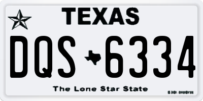 TX license plate DQS6334