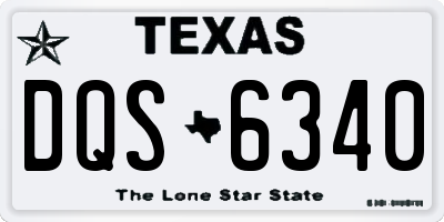 TX license plate DQS6340
