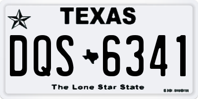 TX license plate DQS6341