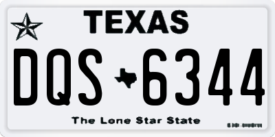 TX license plate DQS6344
