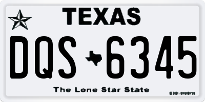 TX license plate DQS6345