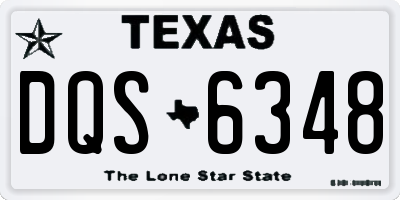 TX license plate DQS6348