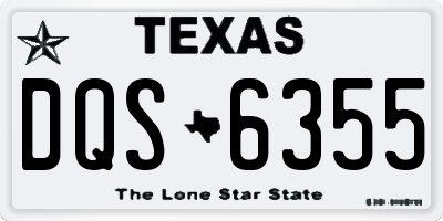 TX license plate DQS6355
