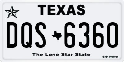 TX license plate DQS6360