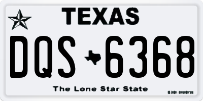 TX license plate DQS6368