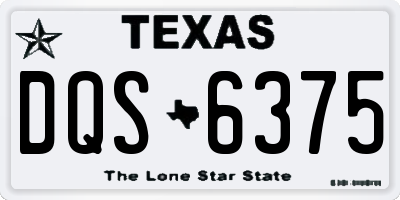 TX license plate DQS6375