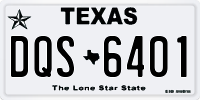 TX license plate DQS6401