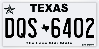 TX license plate DQS6402