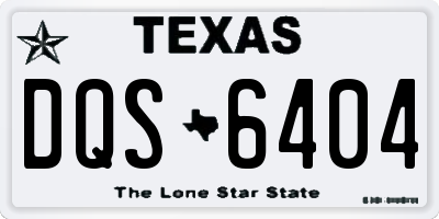 TX license plate DQS6404