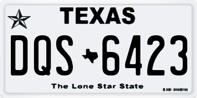 TX license plate DQS6423