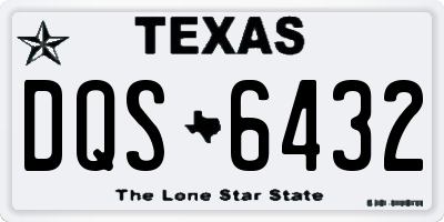 TX license plate DQS6432