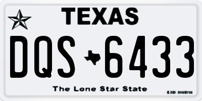 TX license plate DQS6433