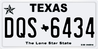 TX license plate DQS6434