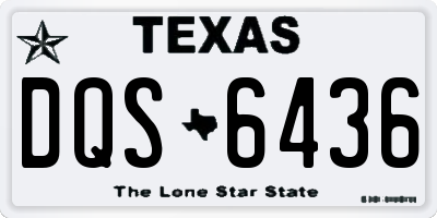 TX license plate DQS6436