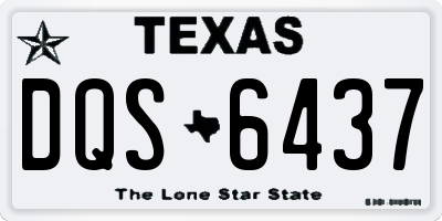 TX license plate DQS6437