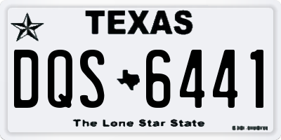 TX license plate DQS6441