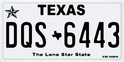 TX license plate DQS6443