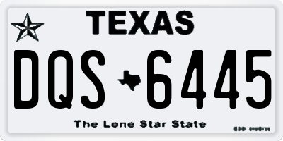 TX license plate DQS6445