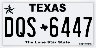 TX license plate DQS6447