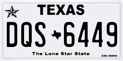 TX license plate DQS6449