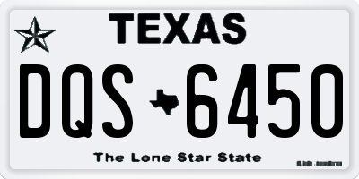 TX license plate DQS6450