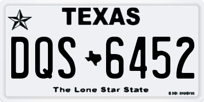 TX license plate DQS6452