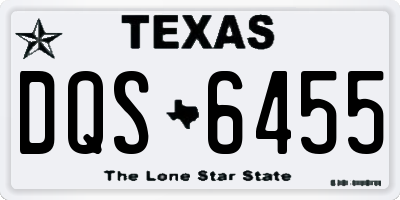 TX license plate DQS6455