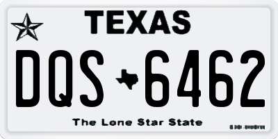 TX license plate DQS6462