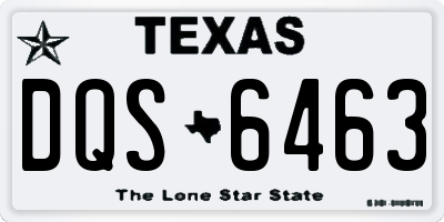 TX license plate DQS6463