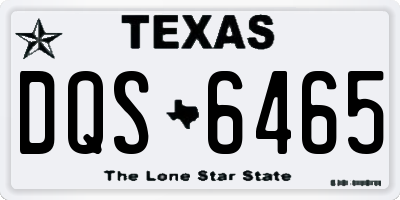 TX license plate DQS6465