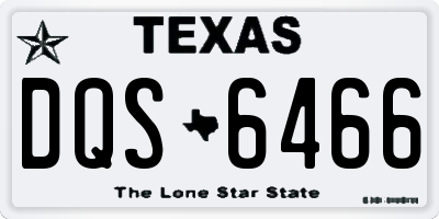 TX license plate DQS6466