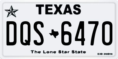 TX license plate DQS6470