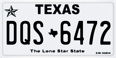 TX license plate DQS6472