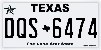 TX license plate DQS6474