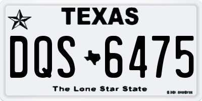 TX license plate DQS6475