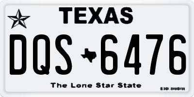 TX license plate DQS6476