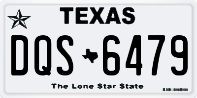 TX license plate DQS6479