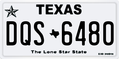 TX license plate DQS6480