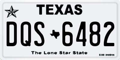 TX license plate DQS6482