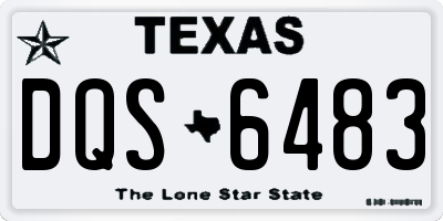 TX license plate DQS6483