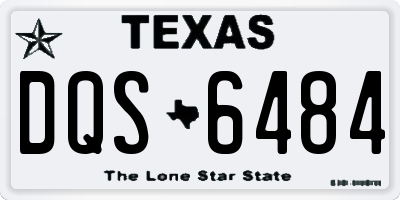 TX license plate DQS6484