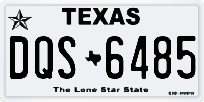 TX license plate DQS6485