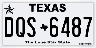 TX license plate DQS6487