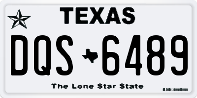 TX license plate DQS6489